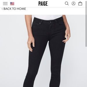 PAIGE Verdugo Crop black pants